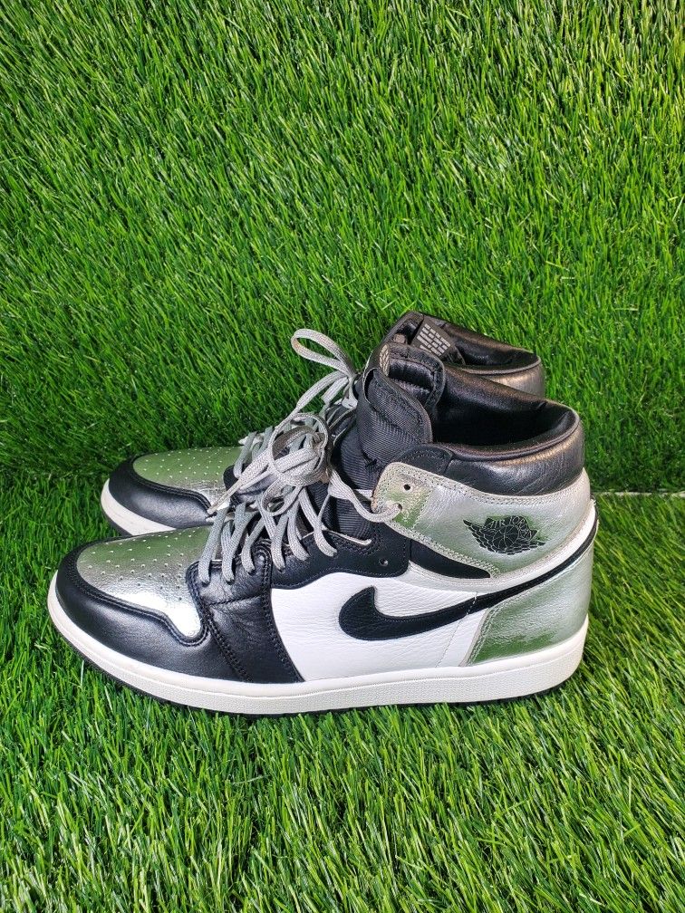 Metallic Silver High Og Silver Toe Silver Toe Jordan High Womens Uk Silver  Toe Silver Jordan NIKE WMNS AIR JORDAN HIGH OG SILVER TOE