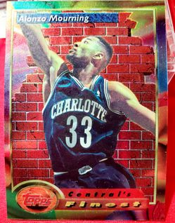 Alonzo Mourning Topps Finest Refractor Card