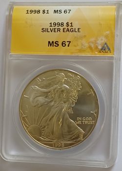 1998 MS67 Silver Eagle - ANACS graded