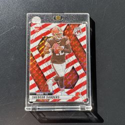 2025 Mosaic Shedeur Sanders #302 Candy Cane Mosaic SSP RC Cleveland Browns