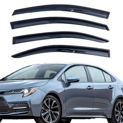 0176h Tape-On Window Visor Deflectors Rain Guards for 2022-2023 Toyota Corolla Cross Window Rain Deflectors Window Visors Accessories Cars Vent Visors