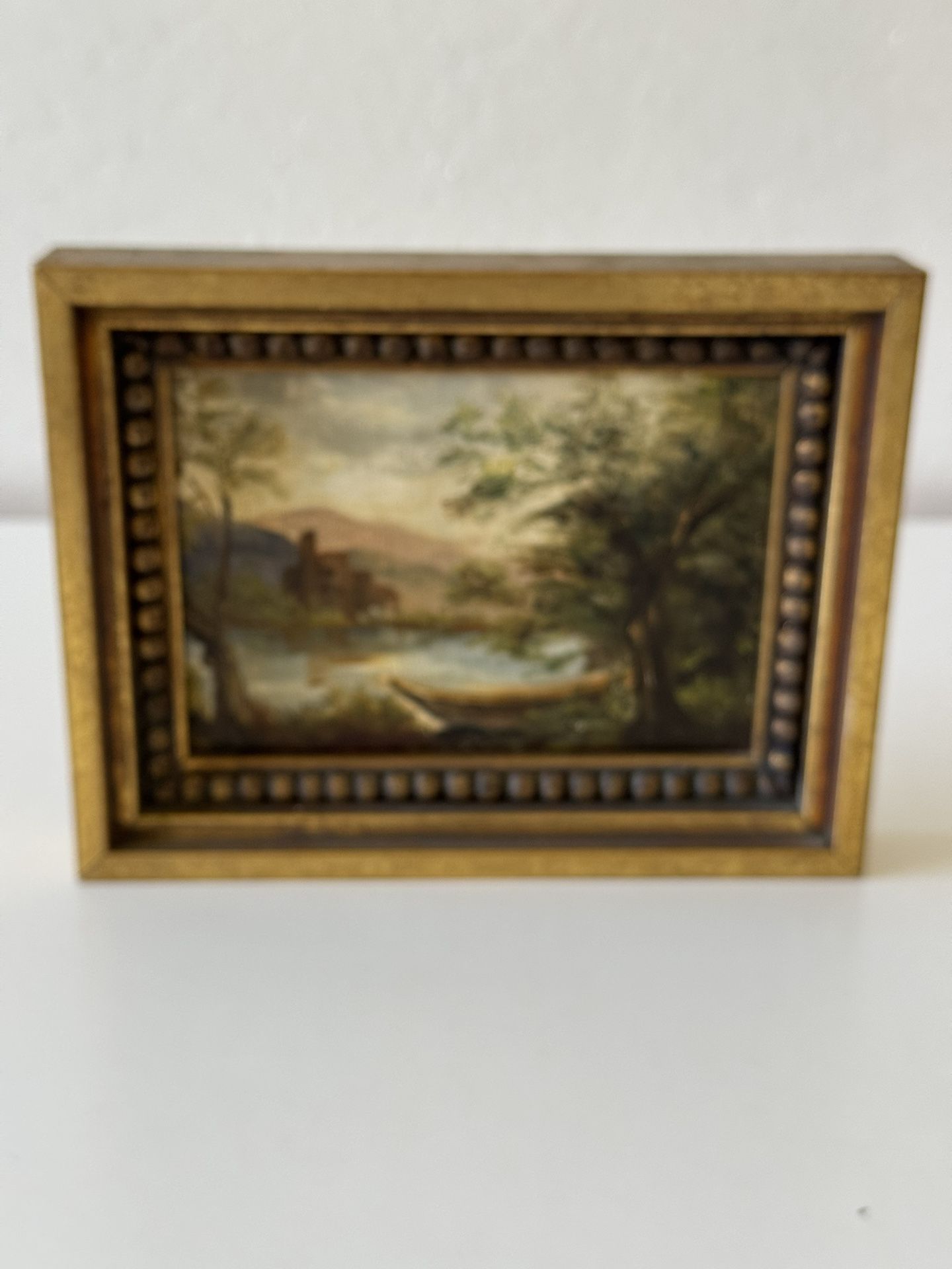 Oil painting Jamie Lichte Vtg Gold Frame 9 X 7 X 1