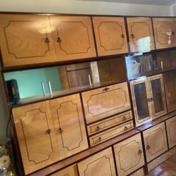 Modern Wall Unit - Very Unique Design- 81” High,157” Long, 16” Depth Could Be Divided In 3 Sections 