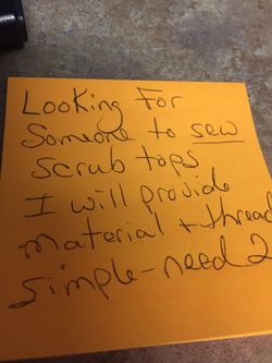 Need Someone who sews/ need scrub tops