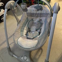 Ingenuity Compact Lightweight Portable Baby Swing with Music,