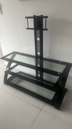 TV stand metal and glass