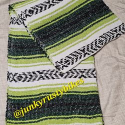 New Green Falsa Mexican Blanket
