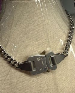 Silver color Stainless Steel  claps pendant  Necklace