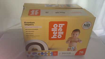 Hello Bello Premium Baby Diapers, Size Newborn, Multicolor, 76ct