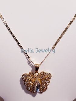 Gold Plated Butterfly Necklace