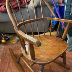 Small Antique Rocking Chair  Is In Amazing Condition  And Is Solid!! Cedar wood