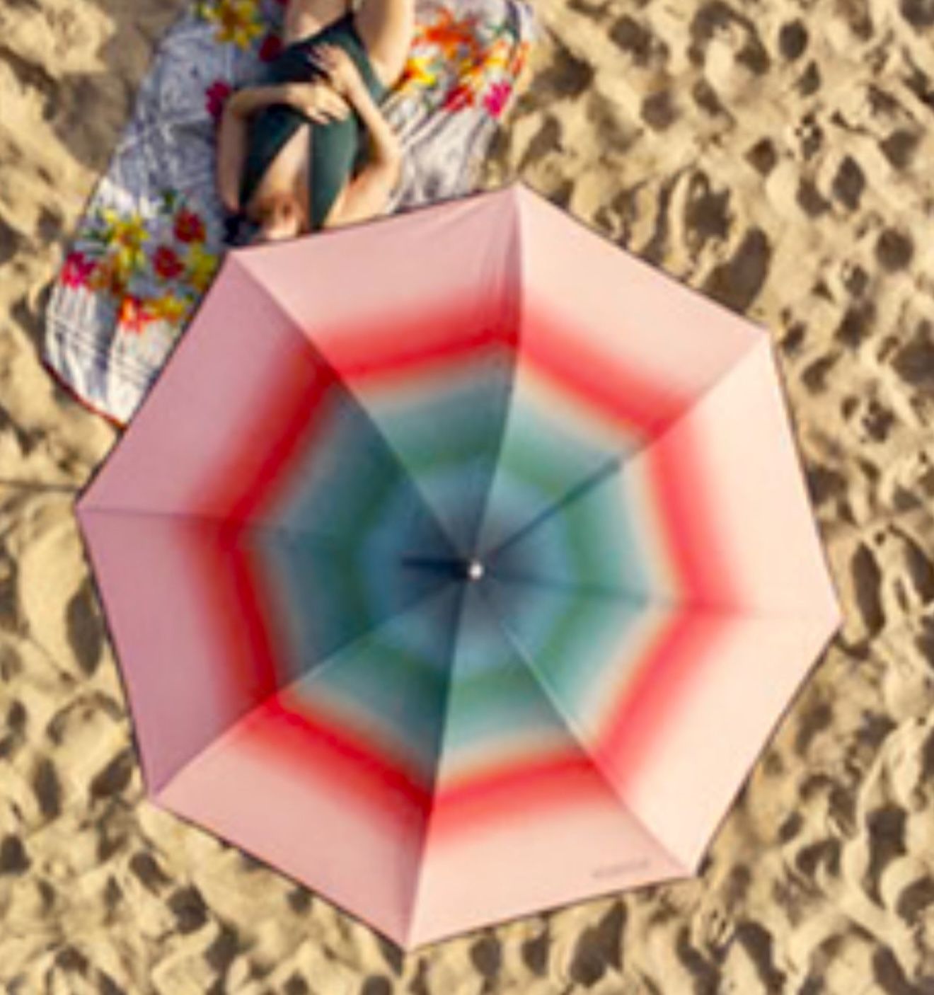 Used In Great Shape! Made In France! Outdoor Umbrella, Light And Foldable! Great For Beach Day! Super Cute!