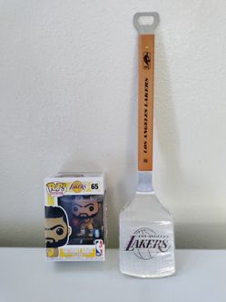 Lakers NBA Basketball Sports Funko Pop Figure & Grill Spatula w/ Bottle Opener Set New