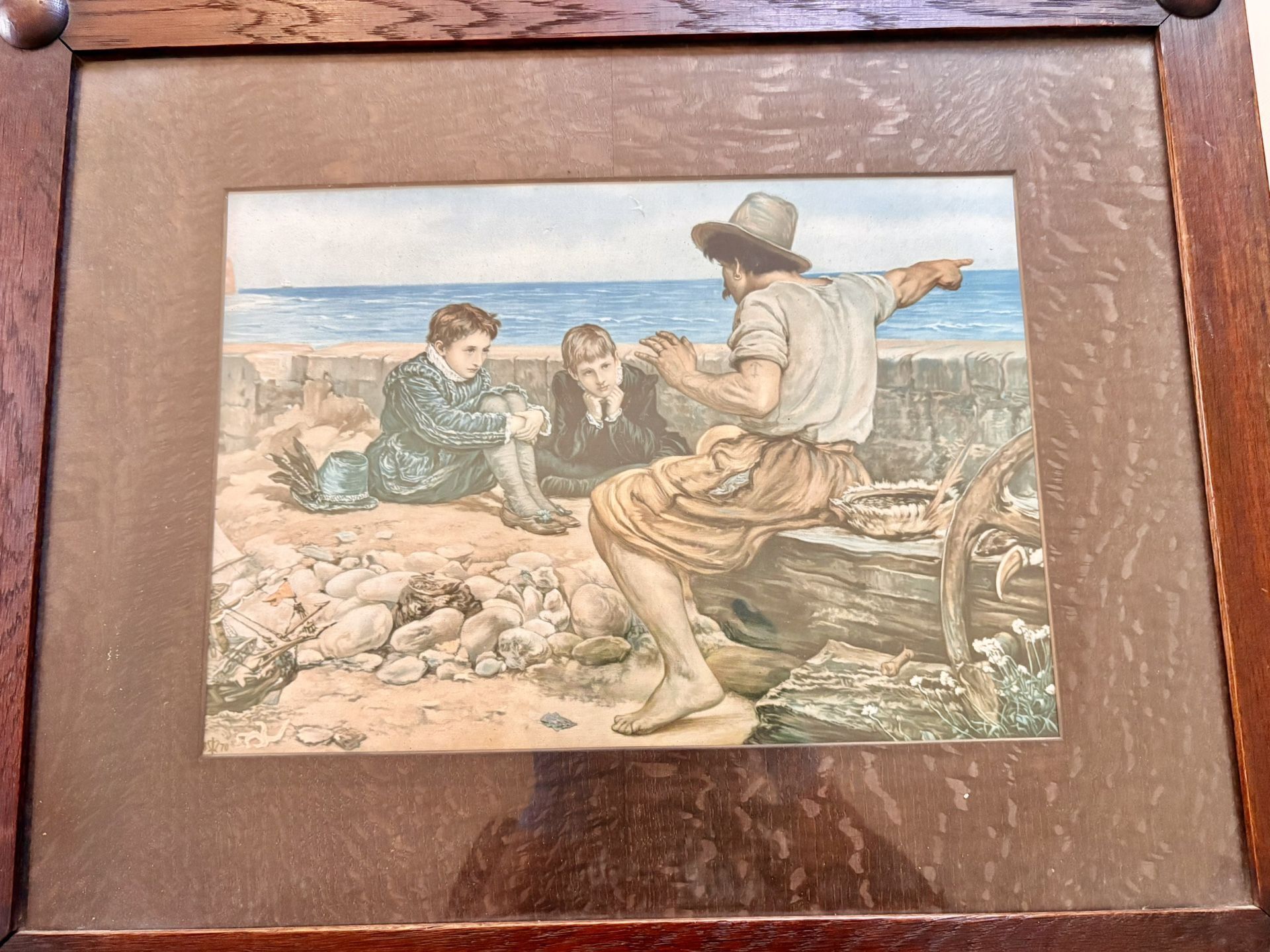 Antique Victorian Chromolithograph Print – Framed by Willsons’ Leicester (c.1900)