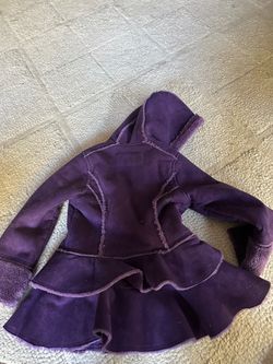Girls purple coat with hood