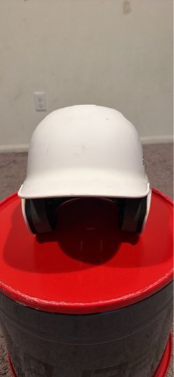 White Baseball Batting Helmet
