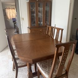 Wood Dining Table With Chairs 