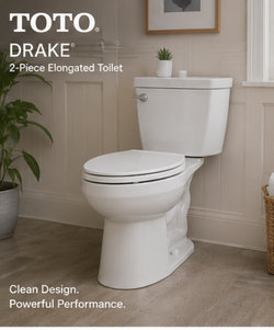 TOTO Drake 2-Piece Elongated Toilet Comfort Height NEW
