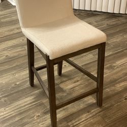 Upholstered Wooden Stool By Nathan James