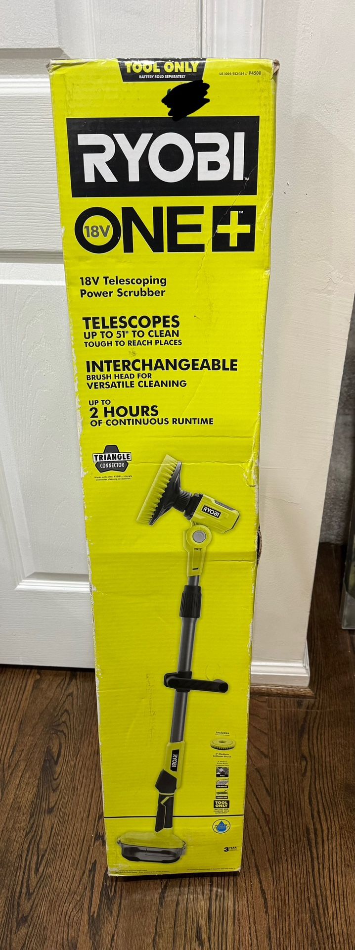NEW - Ryobi 18V ONE+ Cordless Telescoping Power Scrubber 