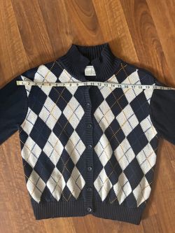 Women’s Argyle Button-Up Cardigan Sweater