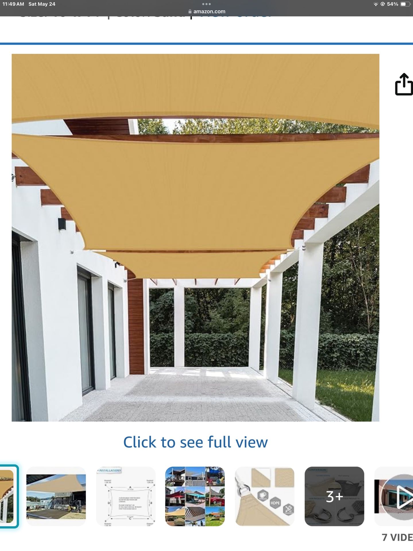 10x14’ Sunshade In Color Sand
