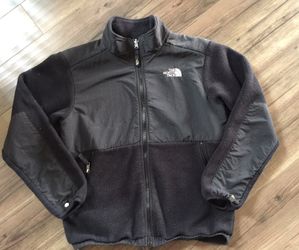 Boys Black North Face Denali fleece jacket