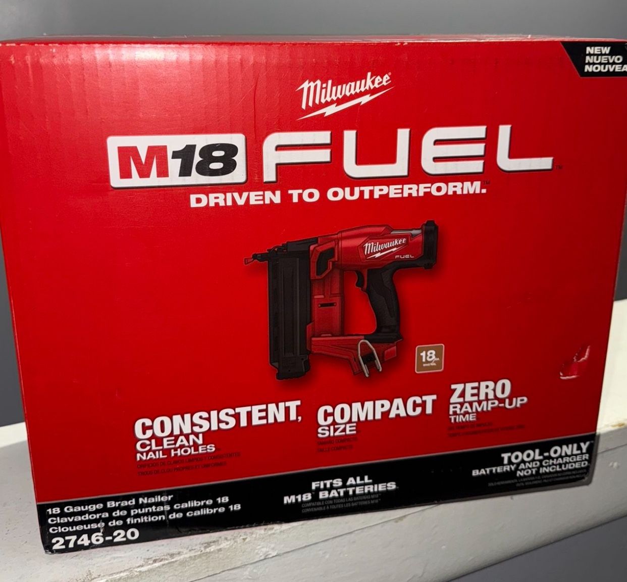 Milwaukee New 18ga Brad Nailer Fuel