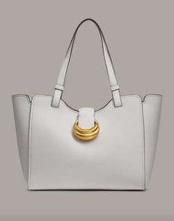Donna Karan VALLEY STREAM TOTE/white/gold/nwt