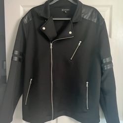 Mens INC Neoprene Motorcycle Jacket 