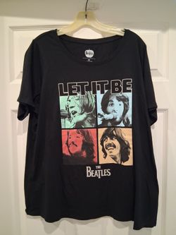 Beatles black tee shirt size OX