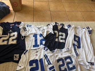 Rare authentic vintage Mitchell & ness, Reebok, Nike Dallas cowboys jerseys. E. Smith, romp, Dak, Williams, lamb, staubach