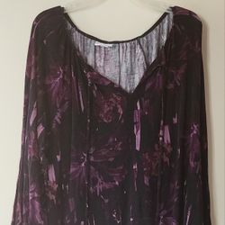 Lularoe Large Black & Purple  Top Women