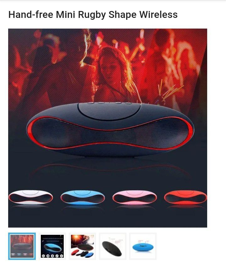 Hand-free Mini Rugby Shape Wireless Bluetooth Sports Speaker Music Player