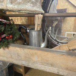 HUGE WOOD TOOL BOX display Vintage Antique Rustic Storage Bin Box Farmhouse Office Art Tools