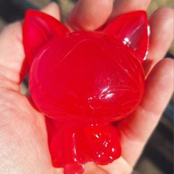 Cat Figurine Red