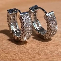Silver Plated Huggie Fashion Hoops