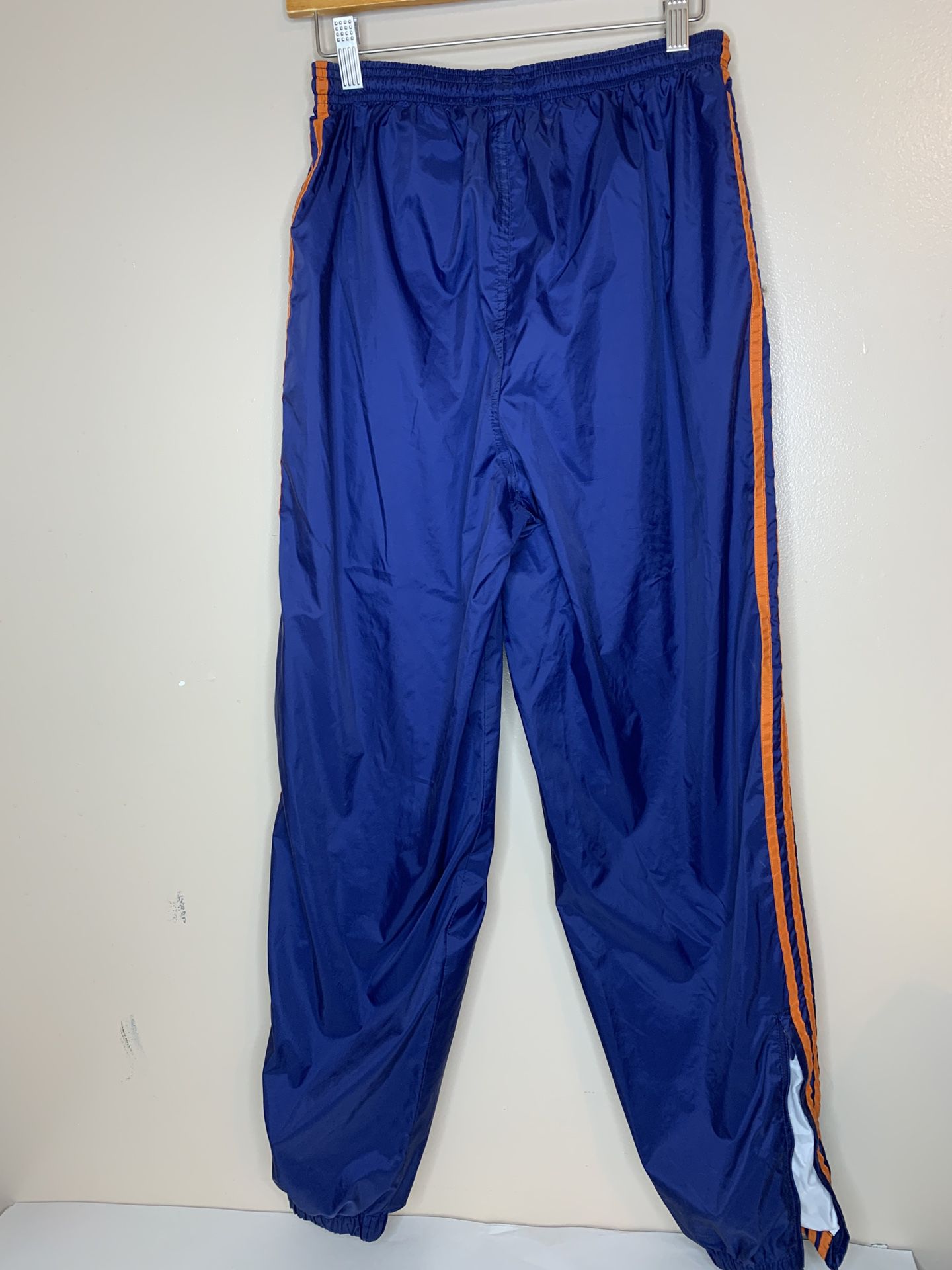 Rare VTG Retro 90s Adidas Button Snap Athletic Track Pants  Small Knicks Color Pre-owned