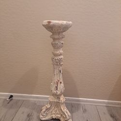 Big Candle Holder, Candle, Home Decor, Home Decoration, Cream, Distressed, Shabby Chic, Farmhouse, 