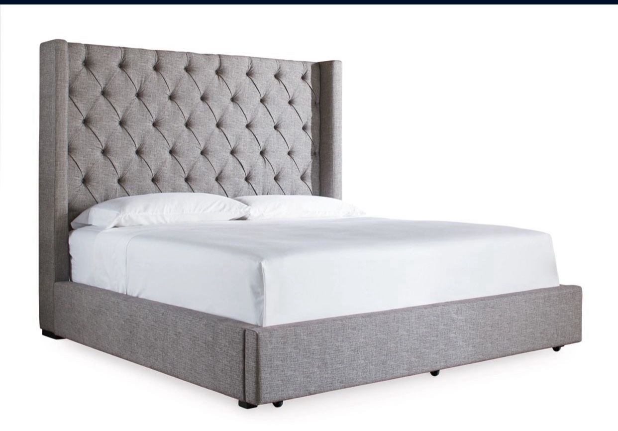 Ashley’s Queen Upholstered Tufted Bed frame