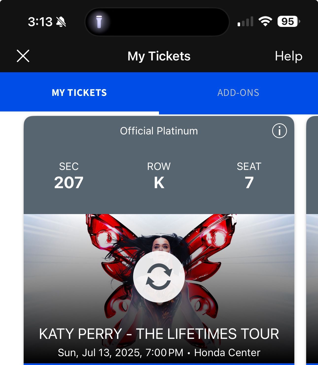 Katy Perry Platinum Seats Tickets