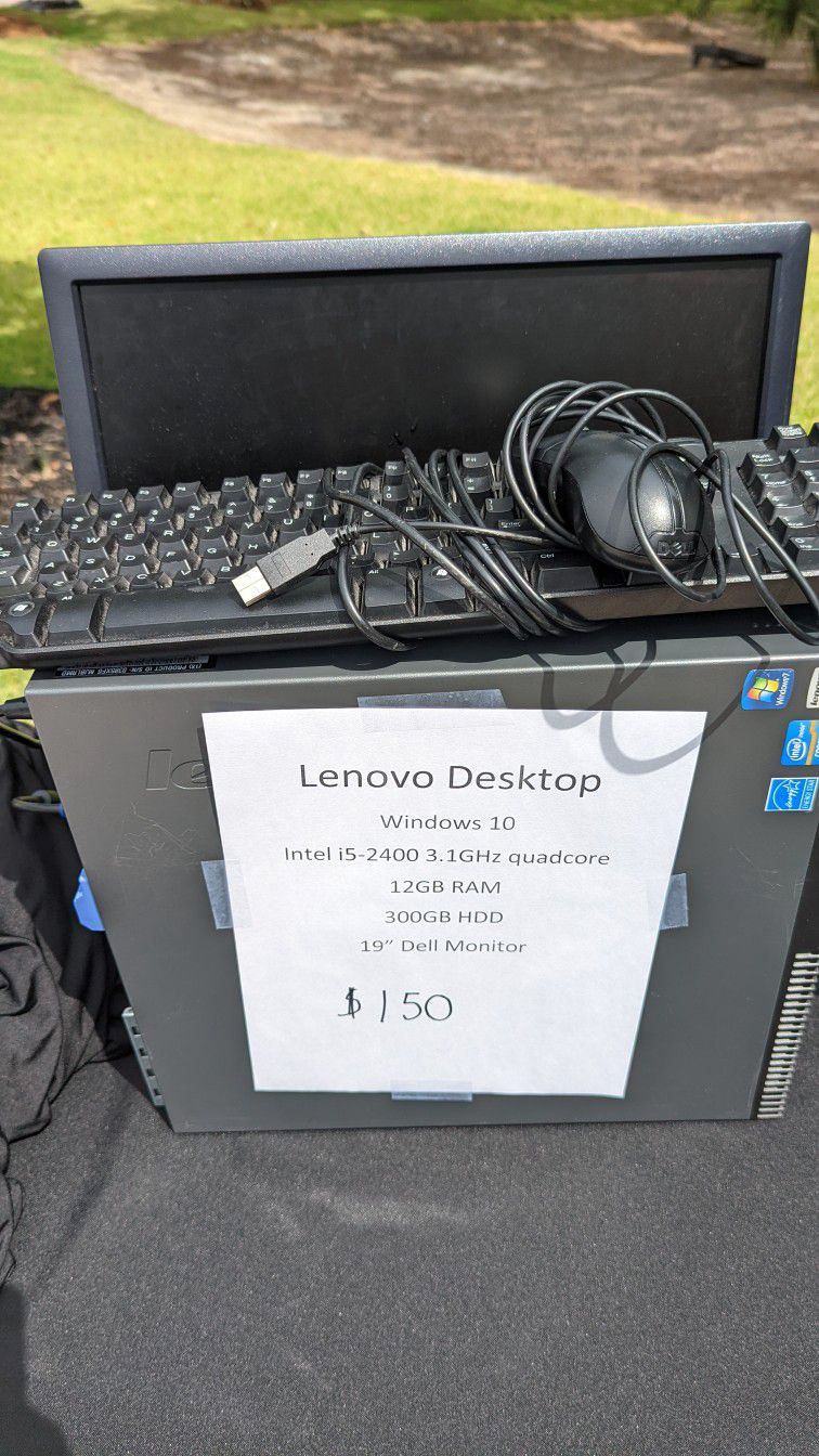 Lenovo Desktop With 19" Monitor