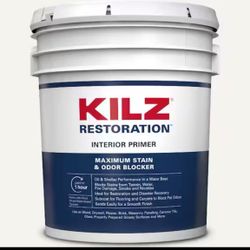 KILZ RESTORATION 5 Gal. White Interior Primer, Sealer, and Stain Blocker