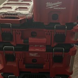 Milwaukee Pack Out New W 2 Extra Boxes Only On Organizer Is Normal Wear 