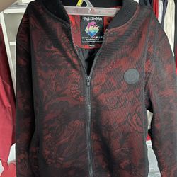 Pink Dolphin Mens Bomber Jacket Zip Up 