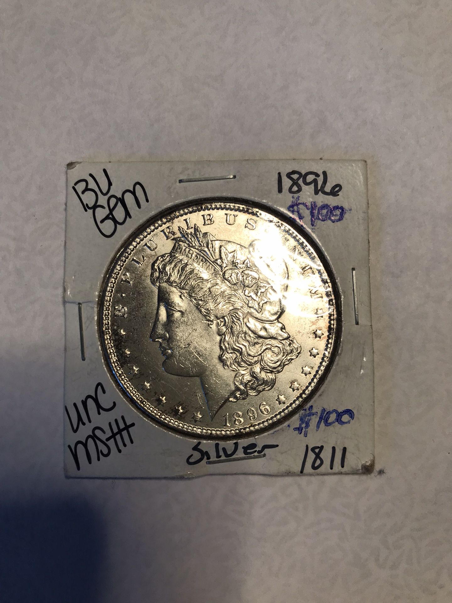1896 P Silver Morgan Dollar 
