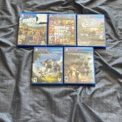 PS4 Games• GTA 5•Farcry 5•Police Simulator•Titan Fall 2•Horizon Zero Dawn