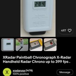 Paintball Xradar Chronograph
