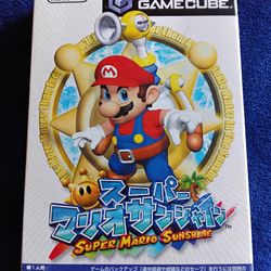 Mario Sunshine Japanese With Gamecube Memory Card 