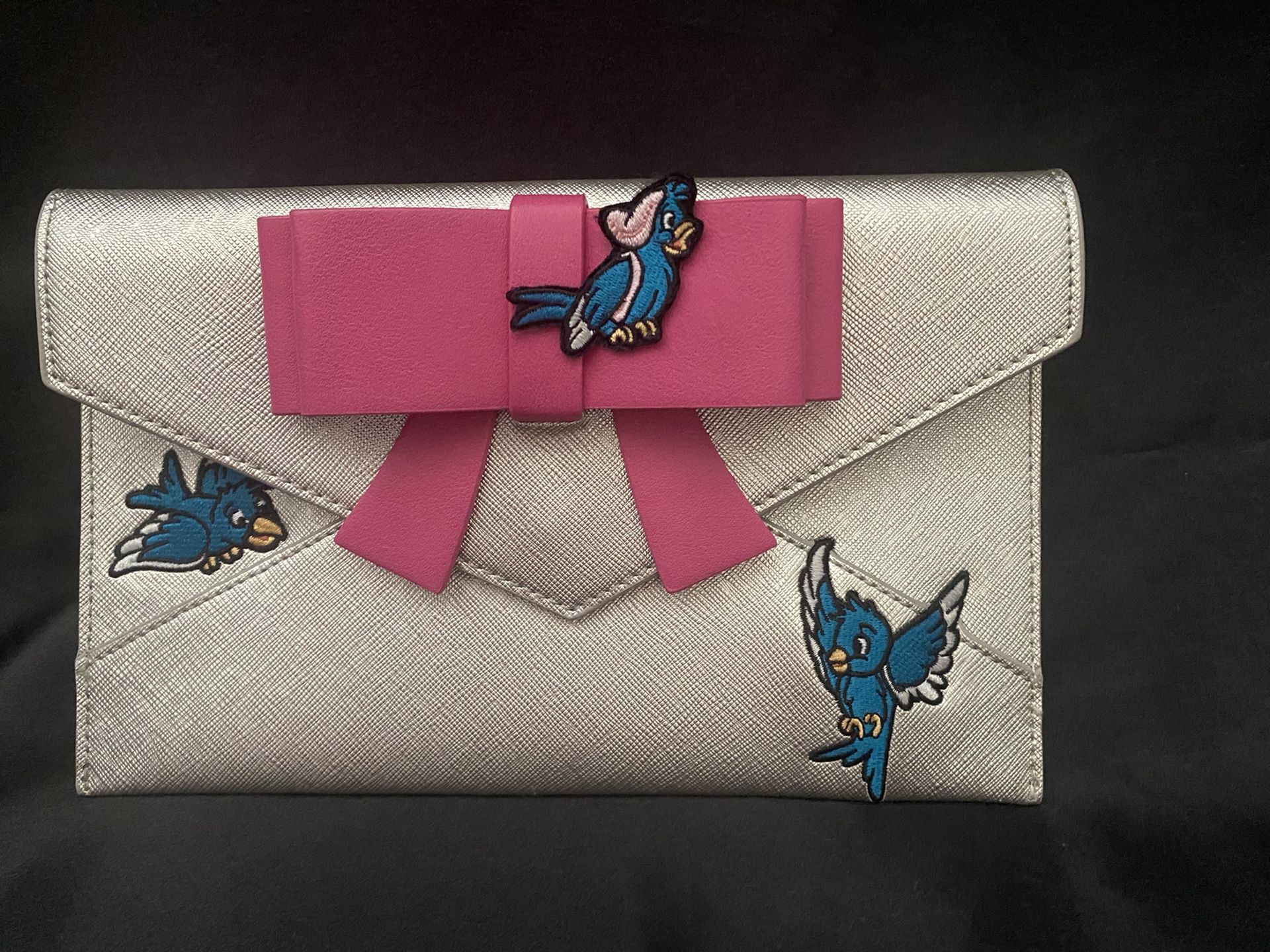 Disney Danielle Nicole Cinderella Wedding Silver Clutch Purse